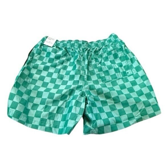 NIKE Men’s Lightweight Flow Shorts Checked Green Size L NEW - Picture 6 of 10